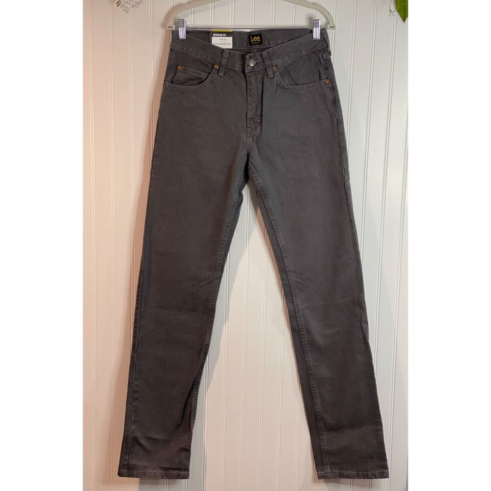 Lee Regular Fit Mens Gray Jeans Size 30x36 100% Cotton